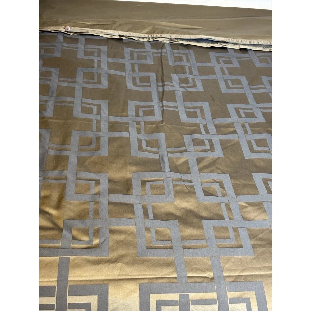 Geometric Greek Key Cut Brown Duvet Cover Queen‎ 88